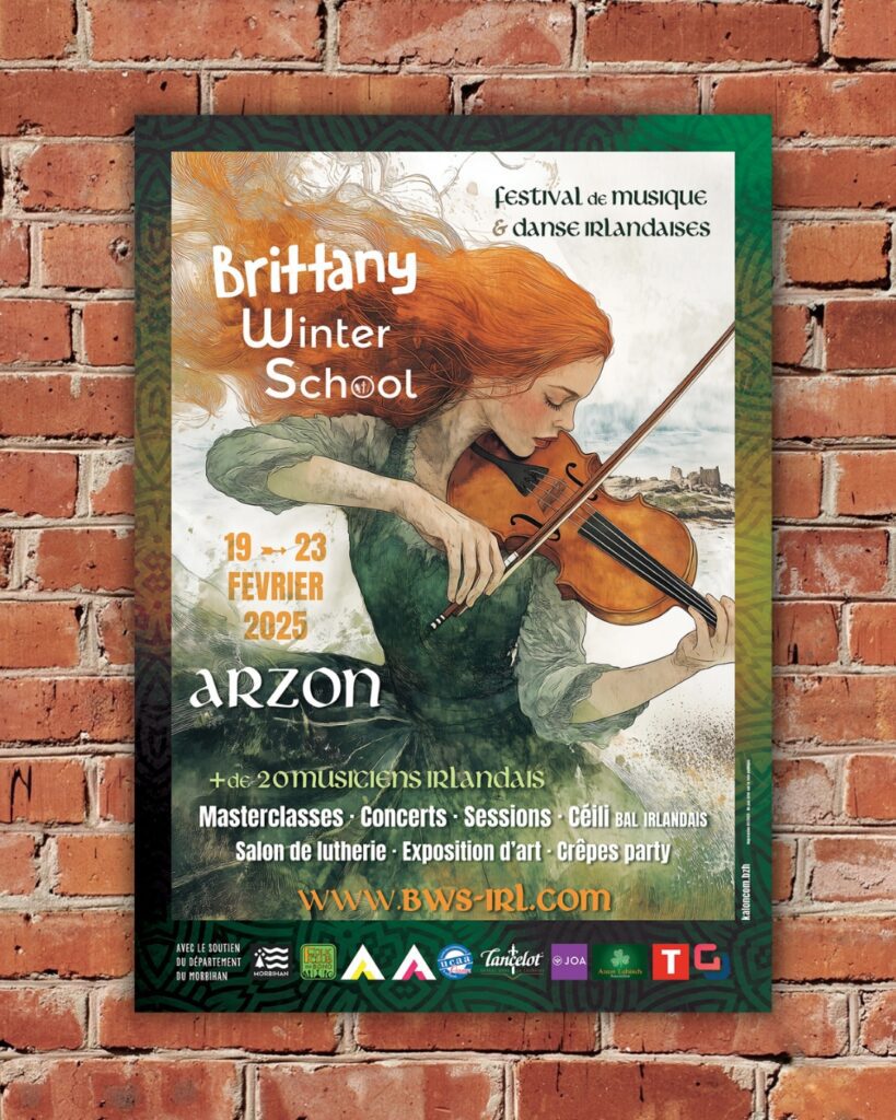 Affiche pour le festival de la Brittany Winter School de février 2025 à Arzon